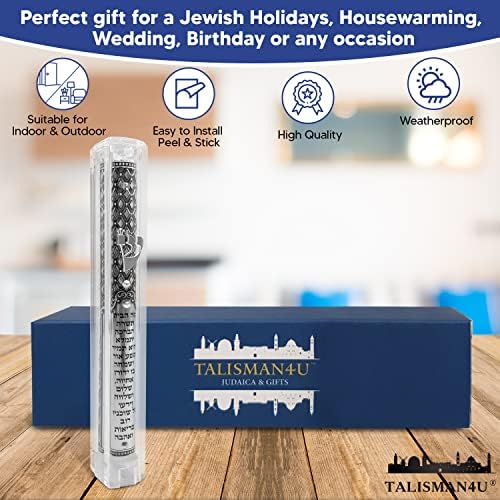 Talisman4u Transparent Mezuzah Case with Scroll