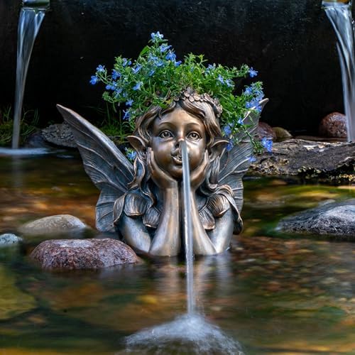 Aquascape Fairy Planter Spitter Fountain for Pond and Garden