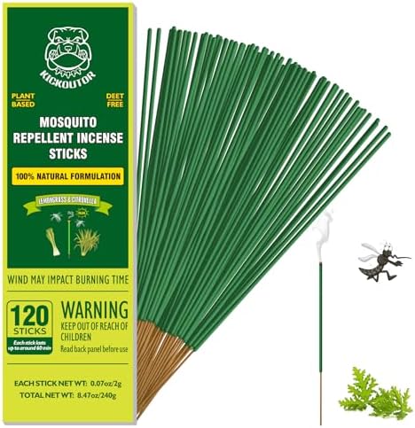 KICKOUTOR Mosquito Repellent Incense Sticks 120 PCS