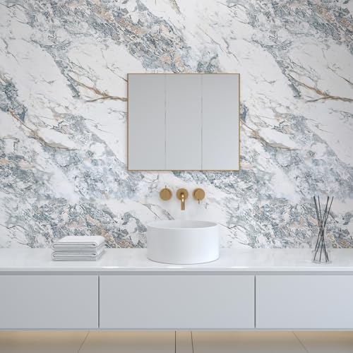Adrmpest 394x48 Inch Marble Contact Paper for Countertops and Walls