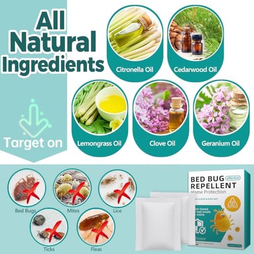 8 Pack Bed Bug Repellent with Citronella and Lemongrass