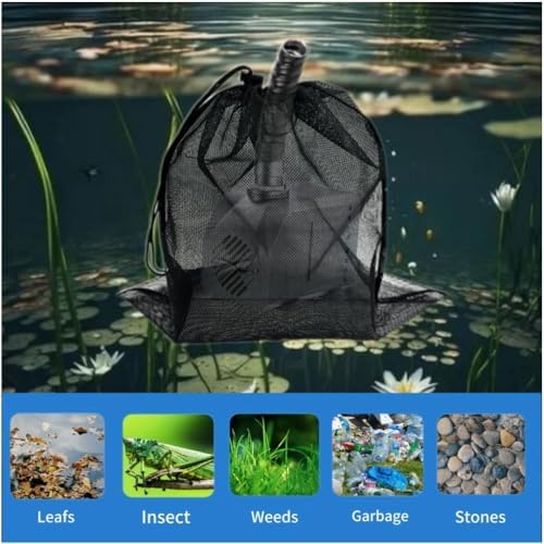 2 Pcs Pond Pump Cover Filter Bag 118x157 Black Mesh Bag for Water Gardens