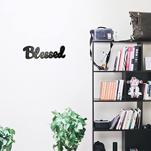 BLESSED Wooden Standing Sign with Distressed Finish