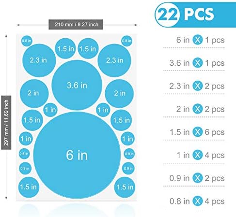 Zonon 264 Piece Polka Dot Wall Sticker Decor