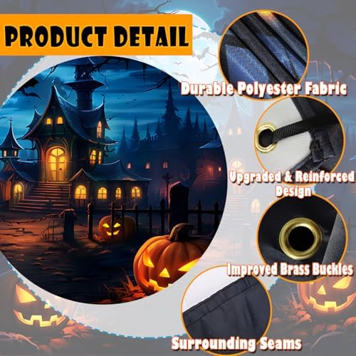 Spooky Halloween Garage Door Banner 7x16 Ft