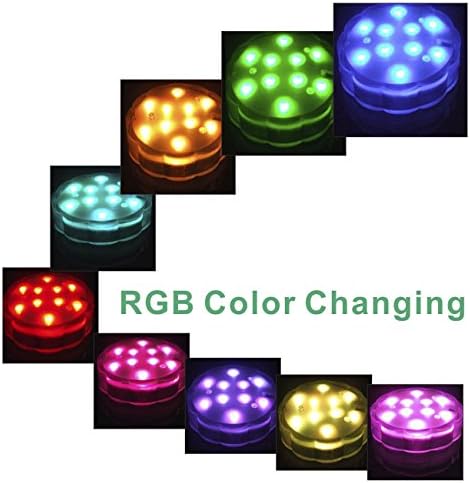 KIKOMO Submersible LED Lights with Remote 4 Pack
