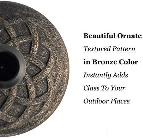 Heavy Duty Umbrella Stand with Cast Stone Base