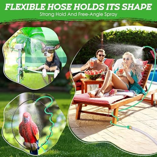 HappyAlley 60 Inch Hummingbird Outdoor Mister with Adjustable Aluminum Tube