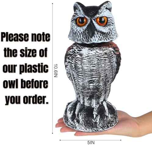 Hausse 3 Pack Horned Owl Bird Scarecrow Set