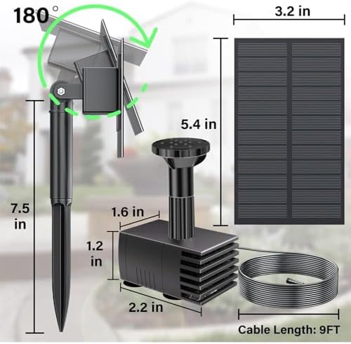 Biling Solar Water Pump Kit for Garden and Pond