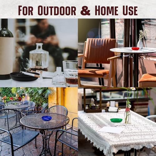 Reginary 24 Pcs Round Plastic Ashtray Multicolor