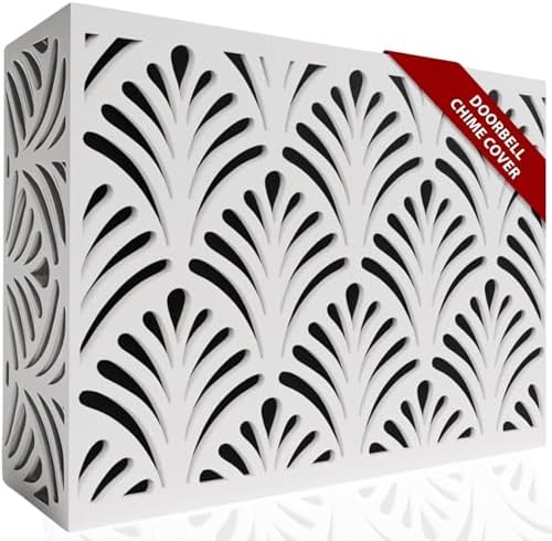 Wooden Doorbell Chime Cover Box - White Universal Fit