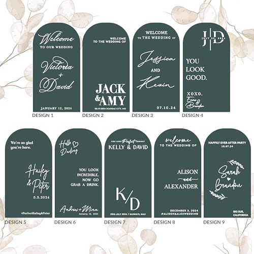 Personalized DIY Wedding Mirror Welcome Sign Decal - Custom Vinyl Sticker with Bride Groom Names