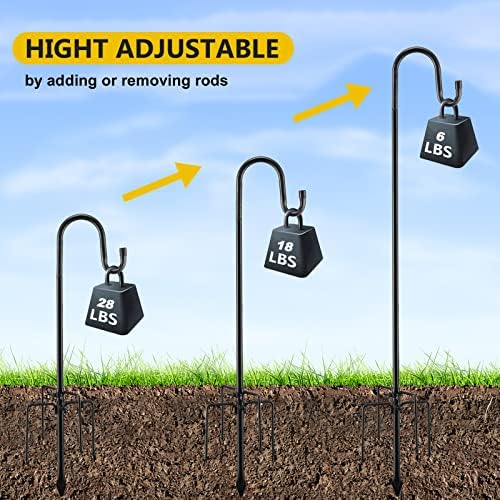 COCONUT Adjustable Shepherds Hook for Outdoor Use