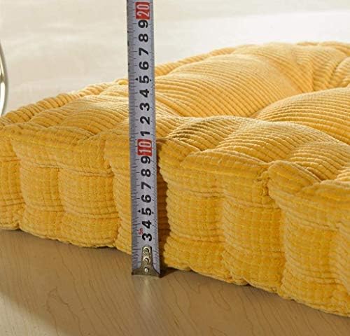 ChezMax Floor Pillow Cushion 16x16 Inch Thick Velvet Seat Pad for Yoga Meditation Indoor Outdoor Use