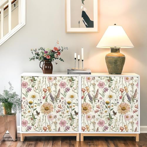 Livebor Floral Peel and Stick Wallpaper for Bathroom