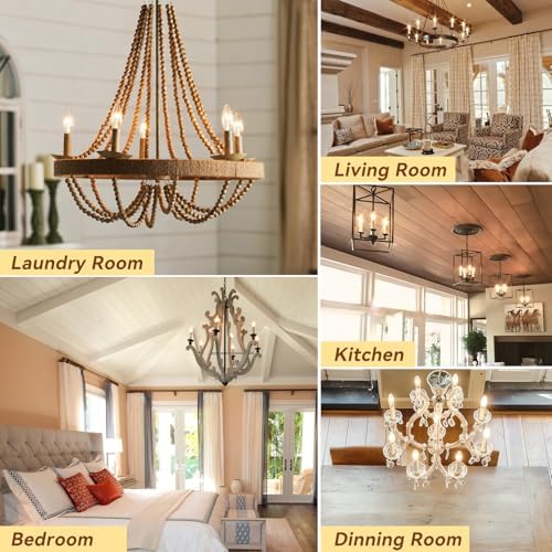 TJOY Dimmable LED Candelabra Bulbs 12Pack E12 Base