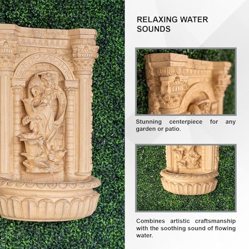 XBrand 303 Inch Solar Wall Fountain