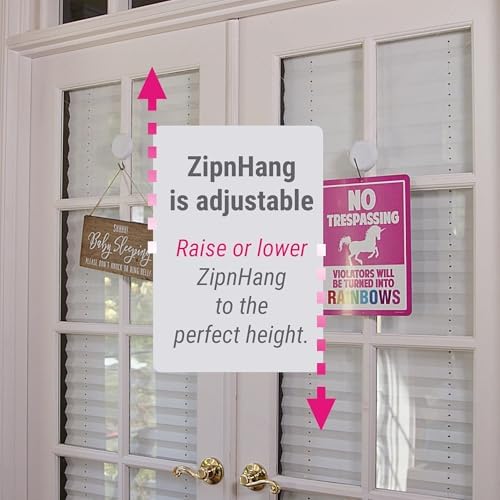 Zip n Hang Adjustable Wreath Hanger for Front Door
