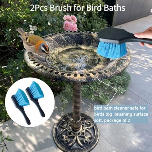 2 Pcs Bird Bath Cleaning Brushes with Soft Bristles
