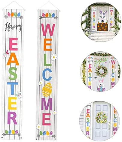 Easter Porch Sign Banner Door Decor Welcome Sign