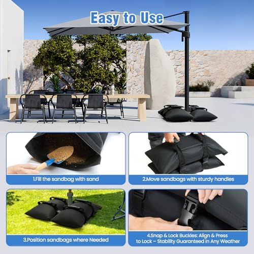 Malomke 50LBS Sand Bags for Weight Hold Down Umbrella Base Patio Furniture