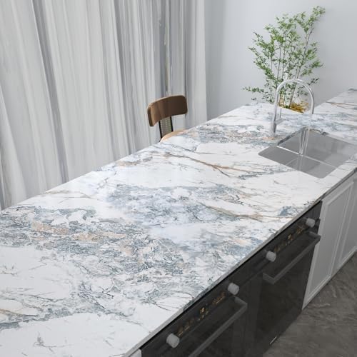 Adrmpest 394x48 Inch Marble Contact Paper for Countertops and Walls