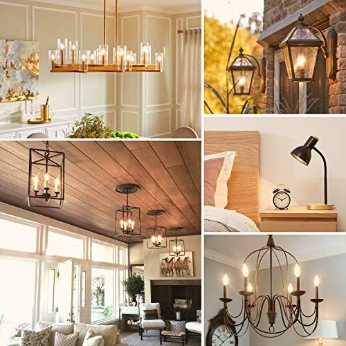 12-Pack Dimmable E12 LED Candelabra Bulbs 60W Equivalent 2700K Warm White