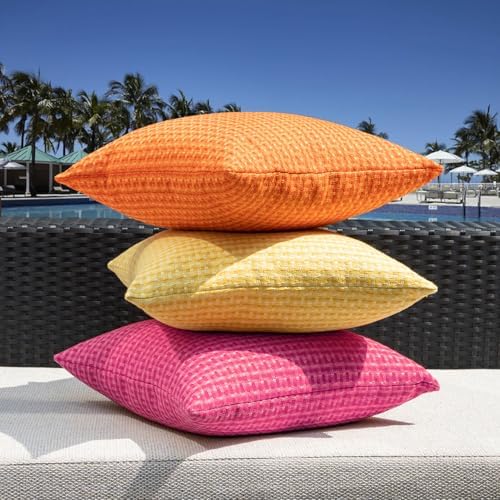 Kevin Textile Waterproof Throw Pillow Covers Pack of 2 Hot Pink