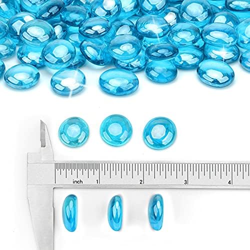 Stanbroil 10 Pound Fire Glass Beads Caribbean Blue Luster 1 2 Inch