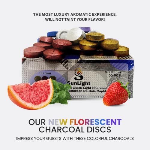 Sunlight Charcoal Tablets for Incense - Pack of 100