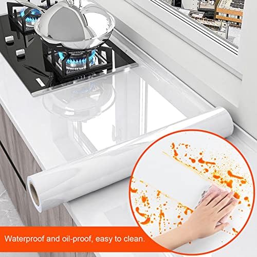 Snkxu Clear Contact Paper 157x787 Inches Waterproof Kitchen Backsplash Covering