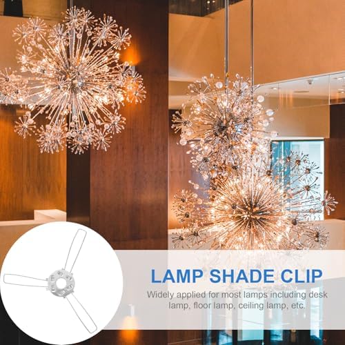 DOITOOL Lampshade Spring Clip 20PCS Silver Metal Fixing Clip
