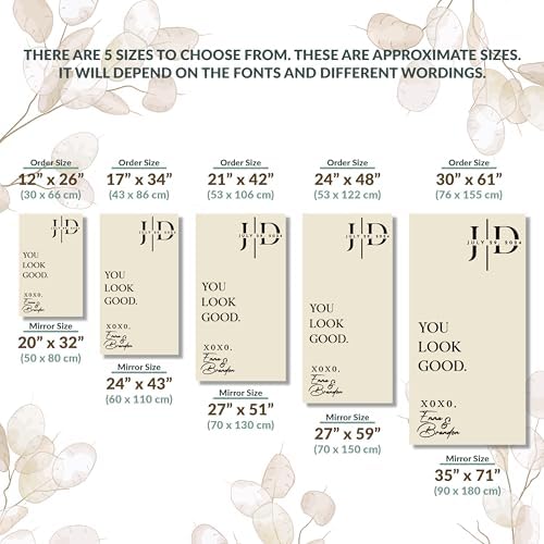 Personalized DIY Wedding Mirror Welcome Sign Decal - Custom Vinyl Sticker with Bride Groom Names
