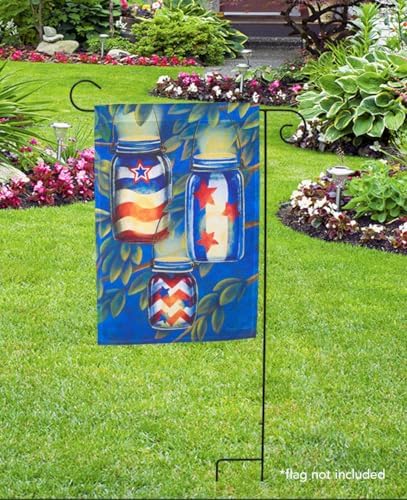 Wrought Iron Black Garden Flag Stand 40 Inch Briarwood Lane