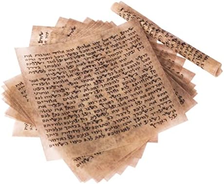 Lot of 10 Non-Kosher Mezuzah Scrolls on Parchment Mezuzah Case 26 Inch