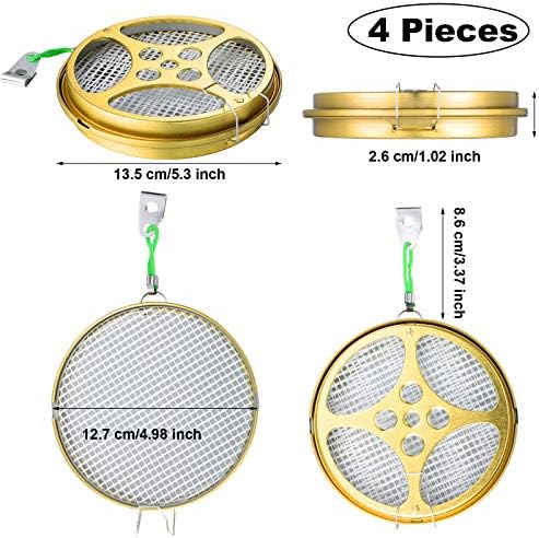 Patelai Sandalwood Coil Holder 4-Pack Portable Burner
