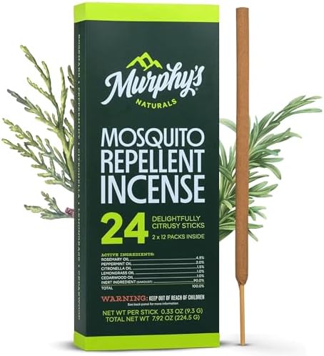 Murphys Naturals Mosquito Repellent Incense Sticks 24 Count