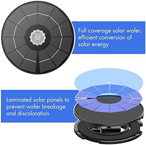 AISITIN 35W Solar Fountain Pump for Outdoor Garden and Pond Decor