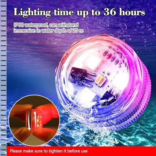 Small Submersible LED Lights with Remote Control Waterproof Tea Light Flameless Candle for Vases and Ponds