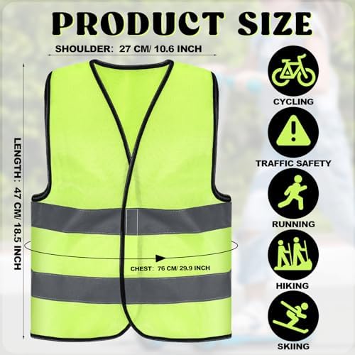 Zhanmai 20 30 40 Pack Kids Safety Vest with Reflective Strips
