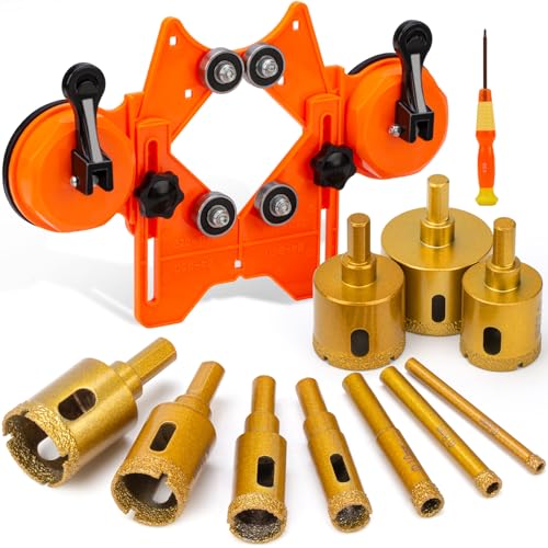 THINKWORK Diamond Drill Bits Hole Saw Set 12 PCS for Tile Glass Ceramic Marble Porcelain