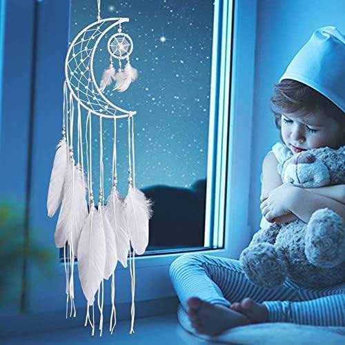 Dremisland Dream Catcher White Feather Wall Hanging
