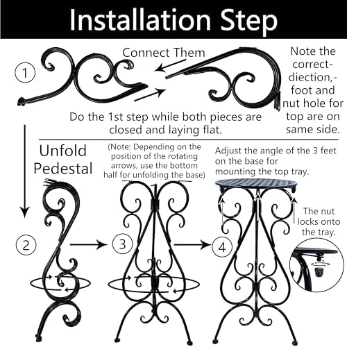 Metal Plant Stands Indoor Outdoor 225 Inch Tall 2 Pack Black