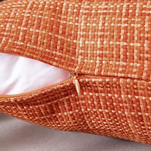 MIULEE Outdoor Waterproof Pillow Covers 24x24 Inch Pack of 2 Orange