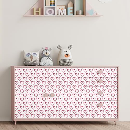 CHIHUT 177x236 Heart Wallpaper for Girls Room and Classroom Decor