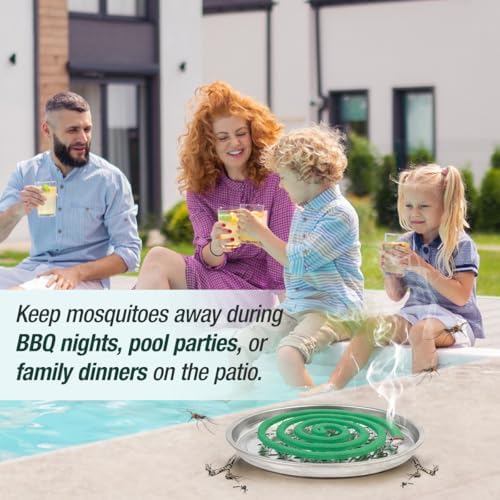 20 Pack Natural Mosquito Repellent Coils with Holder and Stands