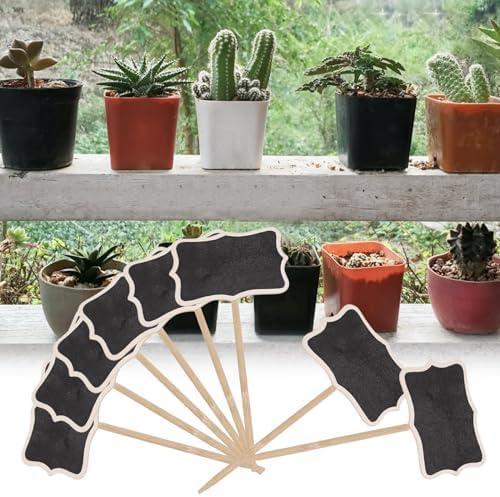 20PCS Wood Chalkboard Plant Tags for Garden and Lawn