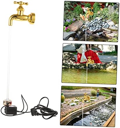 Totority Floating Water Tap Fountain Decor Outdoor Garden