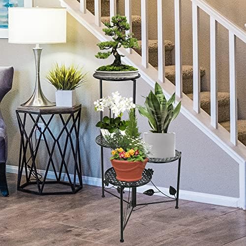 NAKUPE 3 Tier Plant Stand for Indoor Outdoor Use